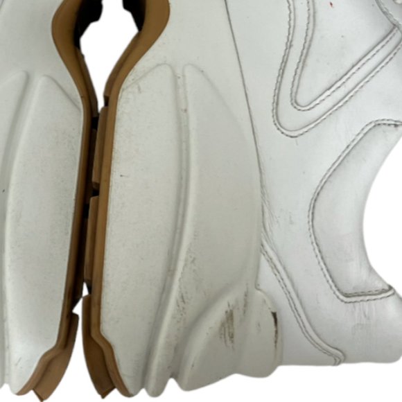 $890 Gucci Worldwide White Leather Rython Platform Sneakers Mens 8 W 9.5/10 - Picture 11 of 13